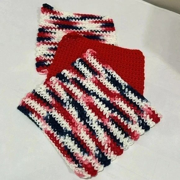 Hand Crocheted Washcloth/Dishcloth - Set of 3 - Picture 3 of 5